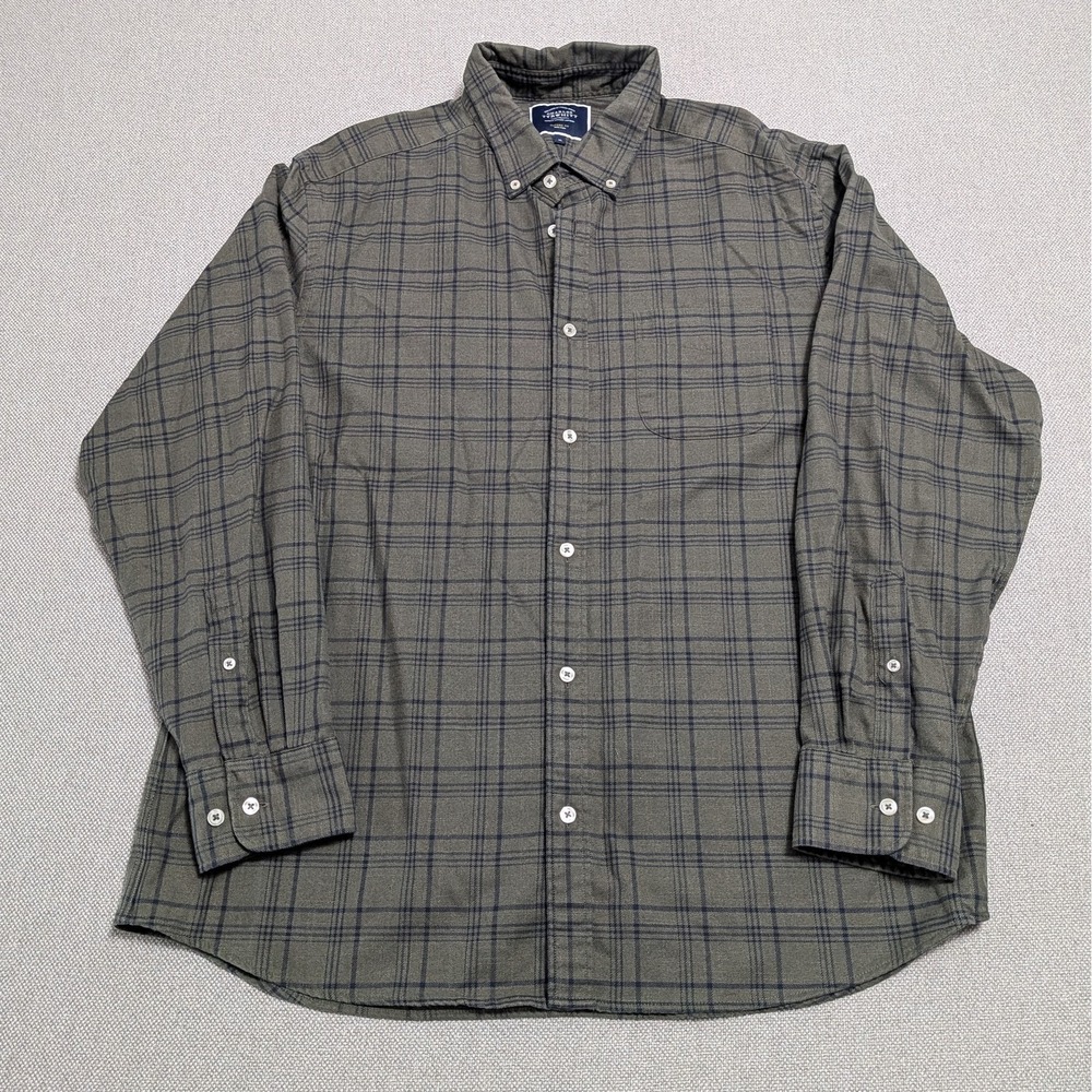 Charles Tyrwhitt Men's XL Classic Fit Long Sleeve Plaid Flannel Button Down